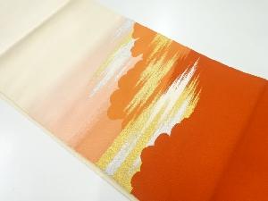 綴れ霞模様織出し名古屋帯